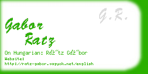 gabor ratz business card